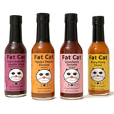 Mild Heat Hot Sauce Gift Box by Fat Cat Gourmet, Four Bottles