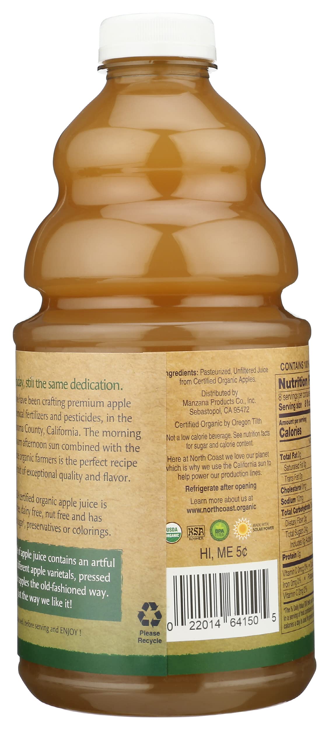 NORTH COAST Organic Apple Juice, 64 FZ