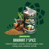 Afia - Baharat Spice Blend | Baharat 7 Spice Mix for Kofta, Kebab, Grilled Meat Seasoning | Premium Seasoning with Top Notes of Cinnamon and Clove