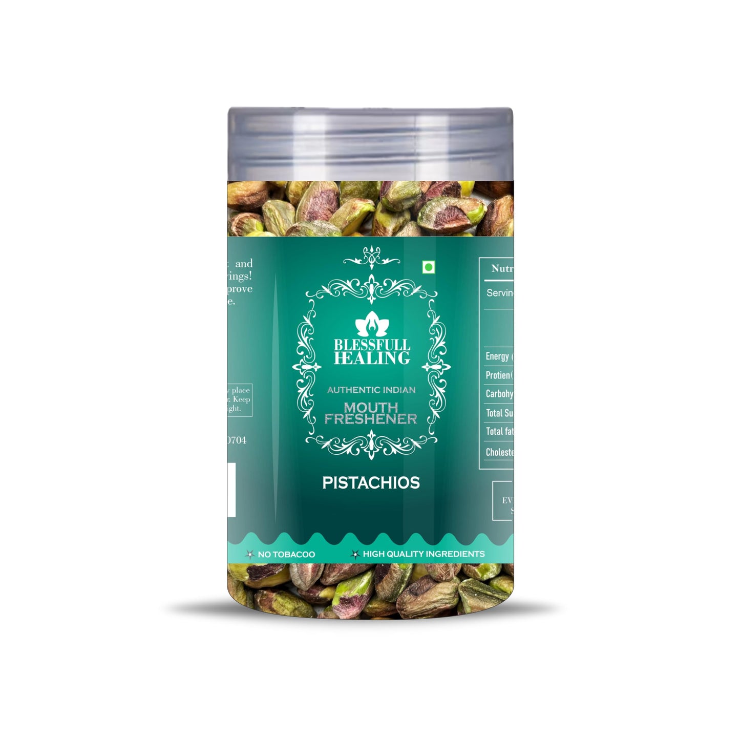 Blessfull Healing Pistachios 5 Oz(Ounce) Airtight Container With Spoon