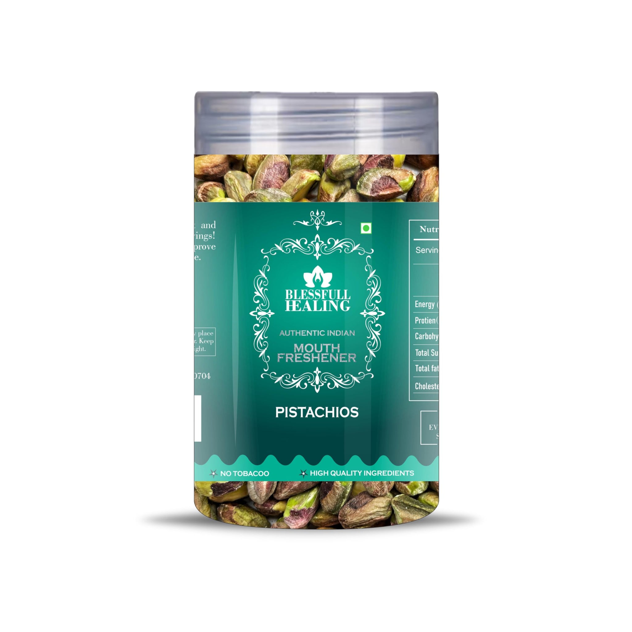 Blessfull Healing Pistachios 5 Oz(Ounce) Airtight Container With Spoon