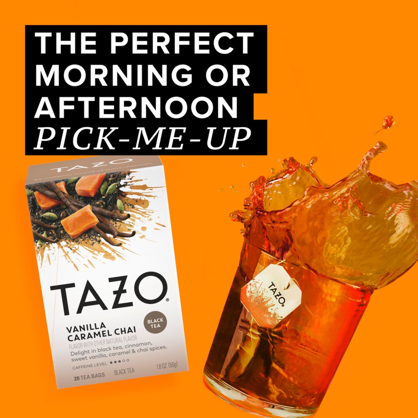 Tazo Vanilla Caramel Chai Teabags, 20 Count (Pack of 3)