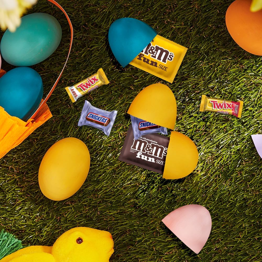 M & M Snickers & More Easter Candy Easter Basket Stuffers, Bulk Bag, 140 ct.
