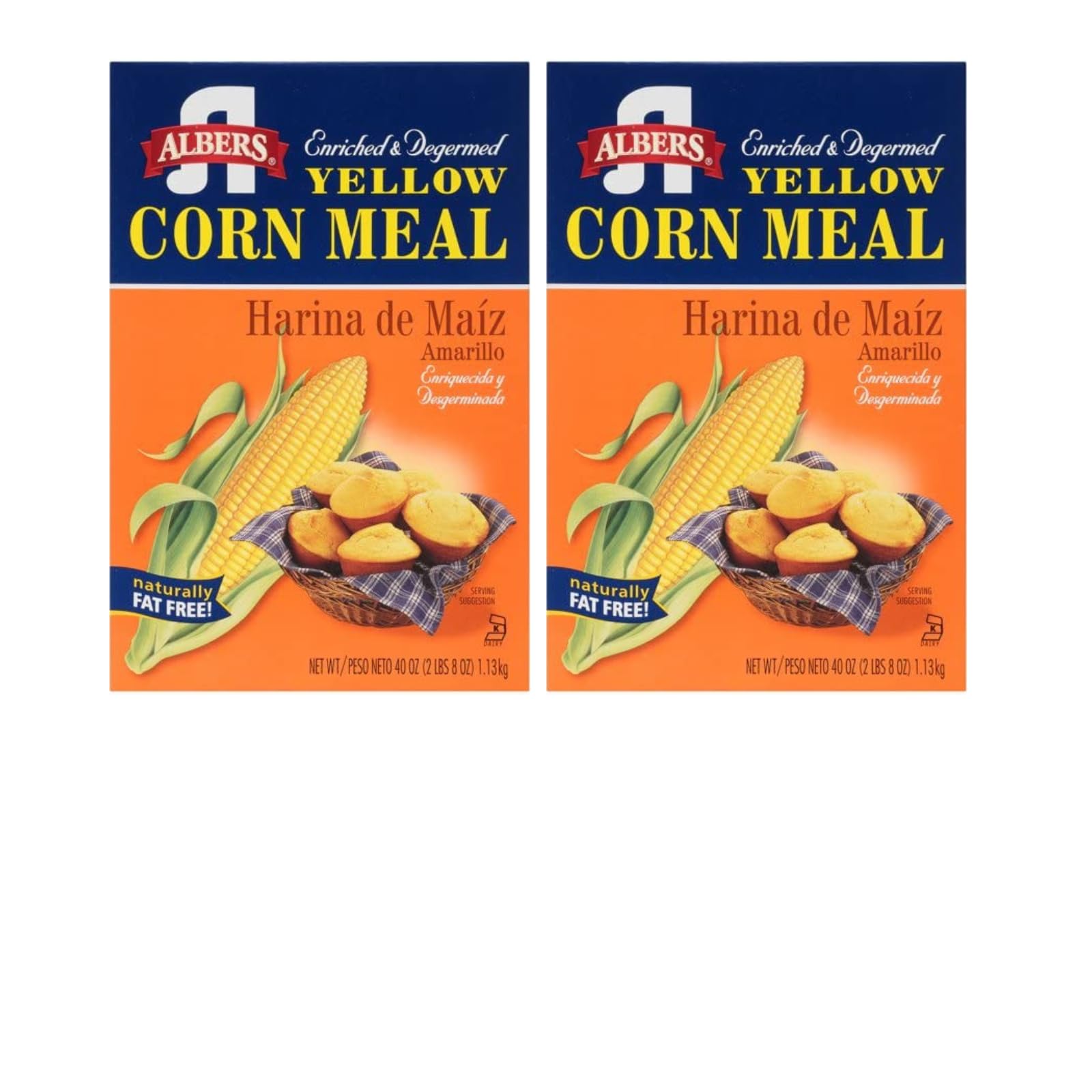 Albers Yellow Corn Meal, 40 OZ (Pack of 2)