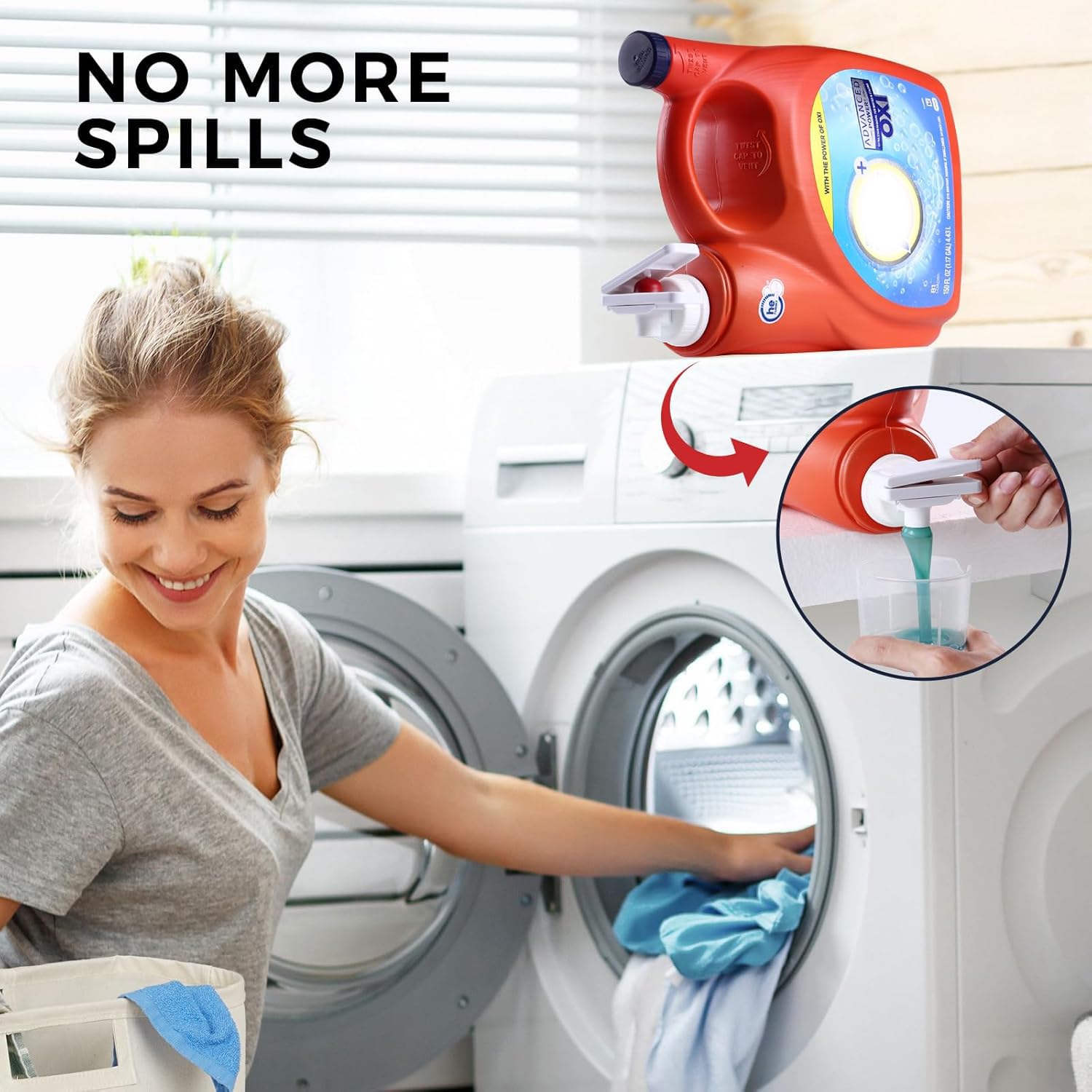 KMOUANTS [2 Pack] Laundry Detergent dispenser Nozzle Switch Holder, Upgraded Nozzles Switch Easily?detergent and softener accessories Fits Most