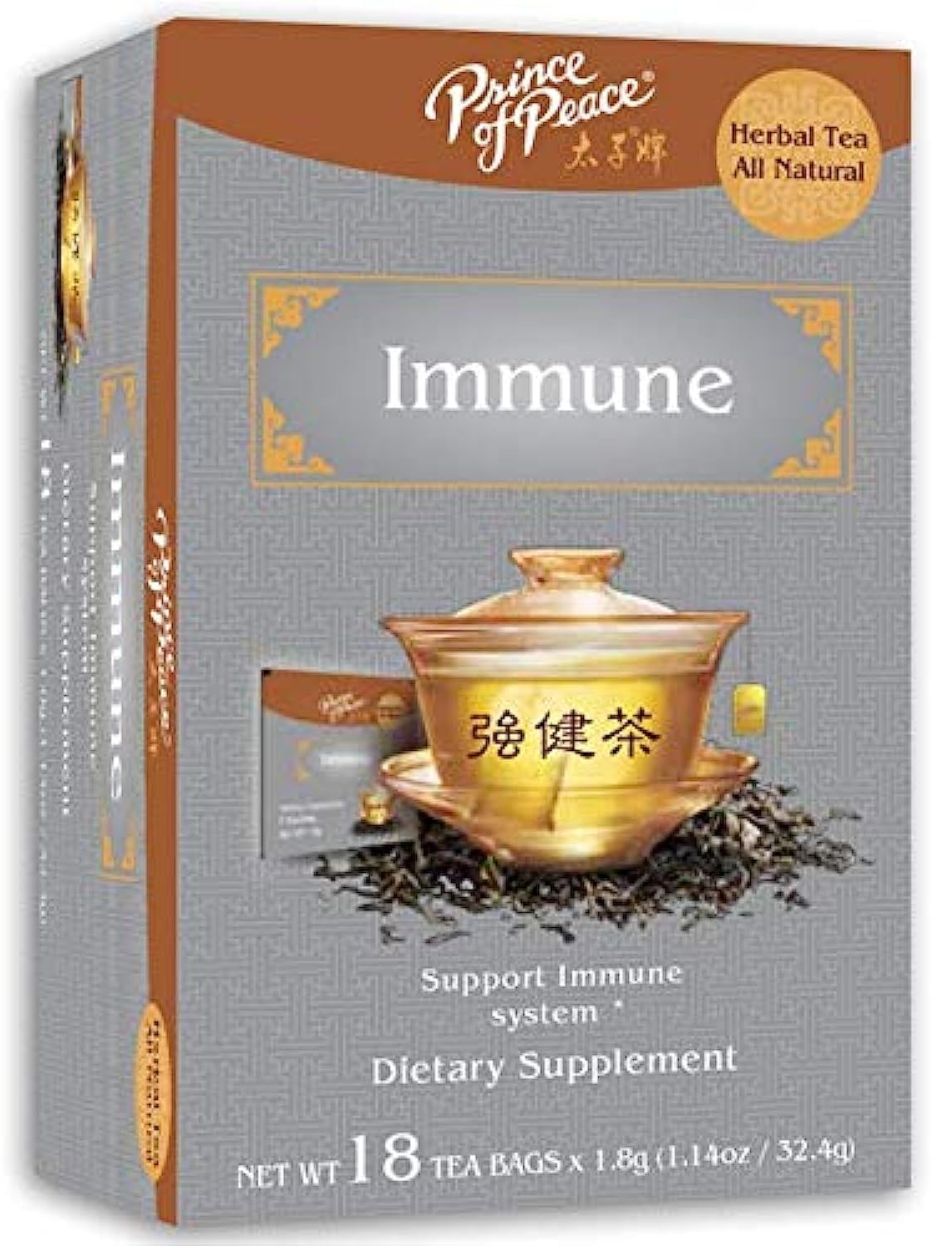 Prince of Peace Immune Tea, 18 Tea Bags Herbal Tea Bags Prince of Peace Tea Immune Support Tea Tea for Cold & Flu Season Traditional Medicinal Tea (1