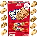 Nutter Butter Cookies - Classic Peanut Butter Sandwich Cookies, 24 Pack - Individual Packs for Snack Lovers, Crunchy Peanut Butter Flavor, Perfect