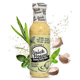 Brick House Creamy Garlic Herb Vinaigrette Dressing & Marinade, 12 oz, Low Sodium, Zero Carb, Dairy Free, Gluten Free, Non-GMO, No Sugar, Keto
