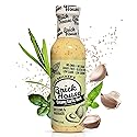 Brick House Creamy Garlic Herb Vinaigrette Dressing & Marinade, 12 oz, Low Sodium, Zero Carb, Dairy Free, Gluten Free, Non-GMO, No Sugar, Keto