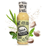 Brick House Creamy Garlic Herb Vinaigrette Dressing & Marinade, 12 oz, Low Sodium, Zero Carb, Dairy Free, Gluten Free, Non-GMO, No Sugar, Keto