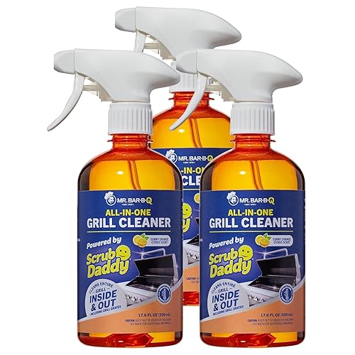 Grill Cleaner - 3 Pack Grill Cleaner for Outdoor Grill - BbqCleaner Spray and Griddle Cleaner Cleaning Kit with Grill Cleaning Tools and Citrus