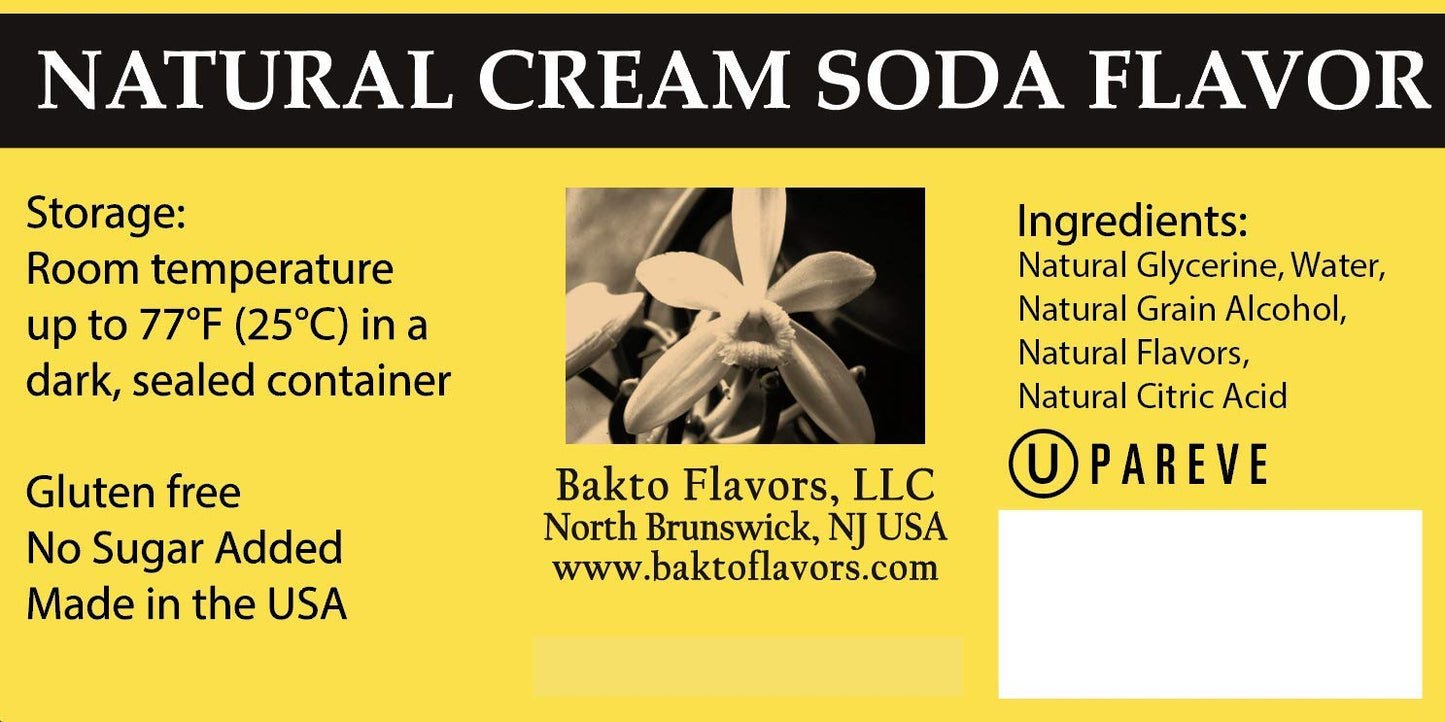 Bakto Flavors Natural Cream Soda Flavor - 1 FL OZ - Pack of 3