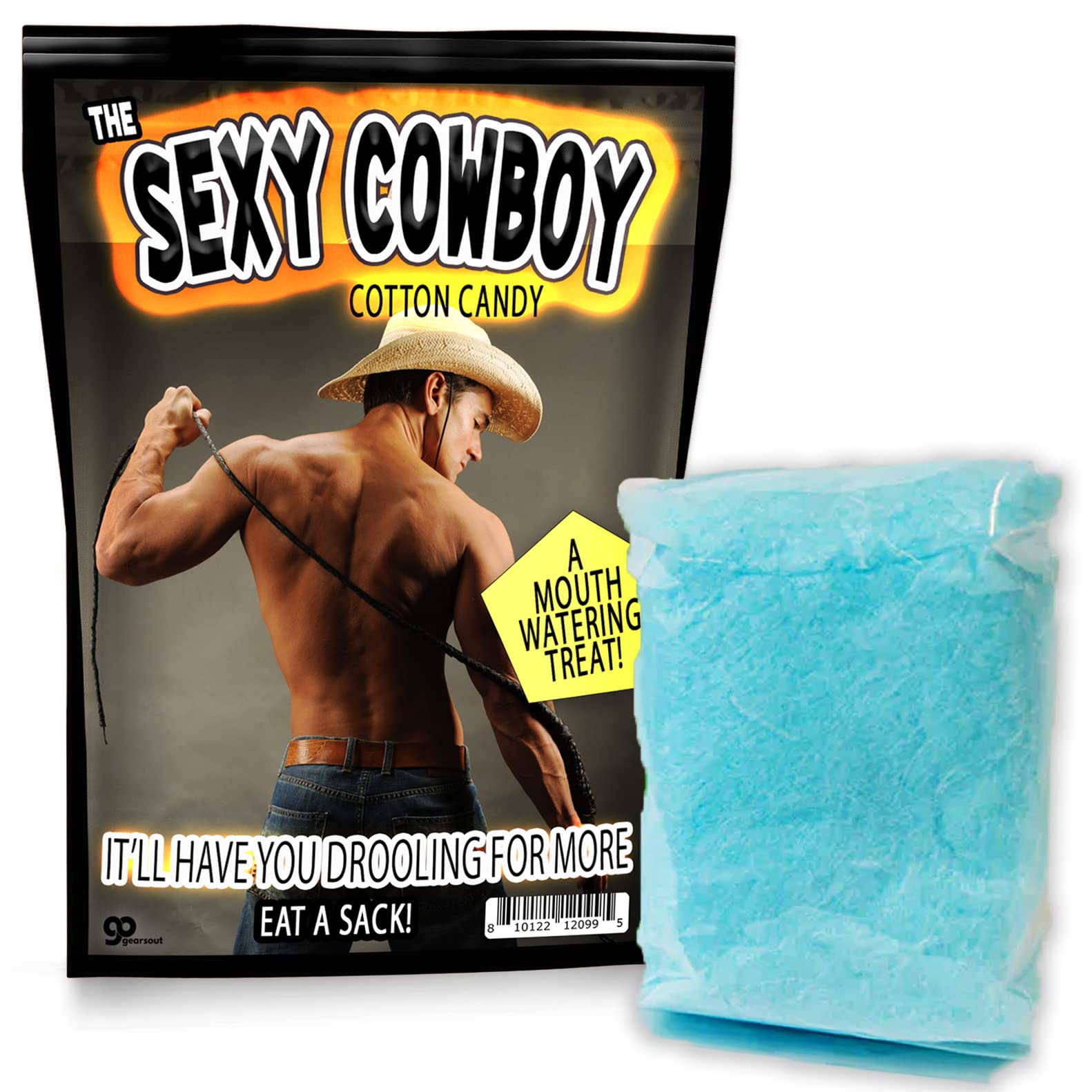 The Sexy Cowboy Cotton Candy - A Mouth Watering Treat - Eat a Sack - Funny Gag Gift Ideas for Ladies - Fun Gifts for Mom - Snack for Women - Funny