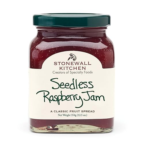 Stonewall Kitchen Seedless Raspberry Jam, Raspberry Jelly, 12.5 Ounces