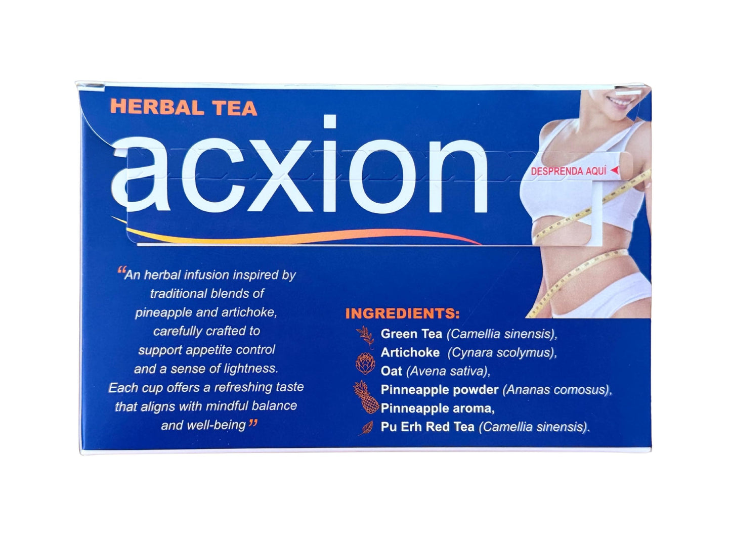Acxion Herbal Pineapple & Green Tea Blend - Traditional Artichoke, Pu-erh & Oat Infusion - Refreshing Daily Wellness Tea, Box with 30 Tea Bags