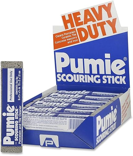 PUMIE Pumice Scouring Stick for Cleaning Toilet Rings Stain & Hard Water Rings, Extra Strong Heavy Duty Pumice Stone for Toilet Cleaning, Rust