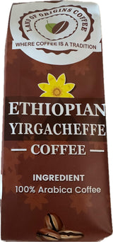 ETHIOPIAN YIRGACHEFFE Whole Beans coffee, medium roast, single origin,100% Arabica, natural process, specialty Ethiopian coffee 16oz (1 pound)