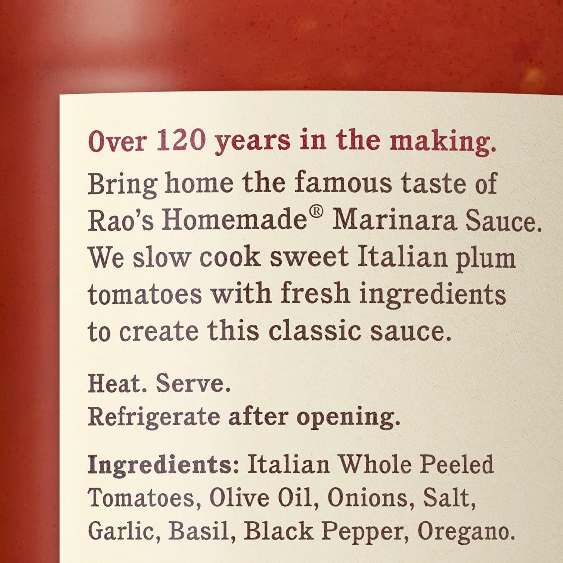 Rao's Specialty Food Marinara Sauce, 15.5 oz