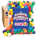 A Great Surprise - 1-Inch Rainbow Gumballs - 4 lb Bulk Bag - No Artificial Dyes - Vibrant Naturally Colored Gumballs for Vending Machines, Candy