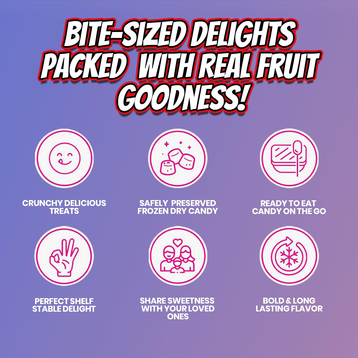 Bliss Life Cinnamon Blast Freeze Dried Candy from TikTok, ASMR Crunchy Candy, Spicy Sweet and Sour Kids Snacks, Unique Novelty Snack for Kids 1.5oz