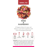 Teabloom Rose and Raspberry Loose Leaf Herbal Tea with Rose Petals & Berries | Floral Fruit Caffeine-Free Blend | Canister Makes 35-50 Cups |