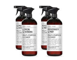 Clean + Simple Multi Purpose Cleaners | With Apple Cider Vineager, Rosemary, And Tea Tree Oil | Set of 4 32oz bottles | Home and Body Company
