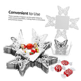 PRETYZOOM 100pcs Butterfly Truffle Wrappers Decorative Small Chocolate Cups Double-sided Reflective Silver Candy Paper Liners Party Table Decor