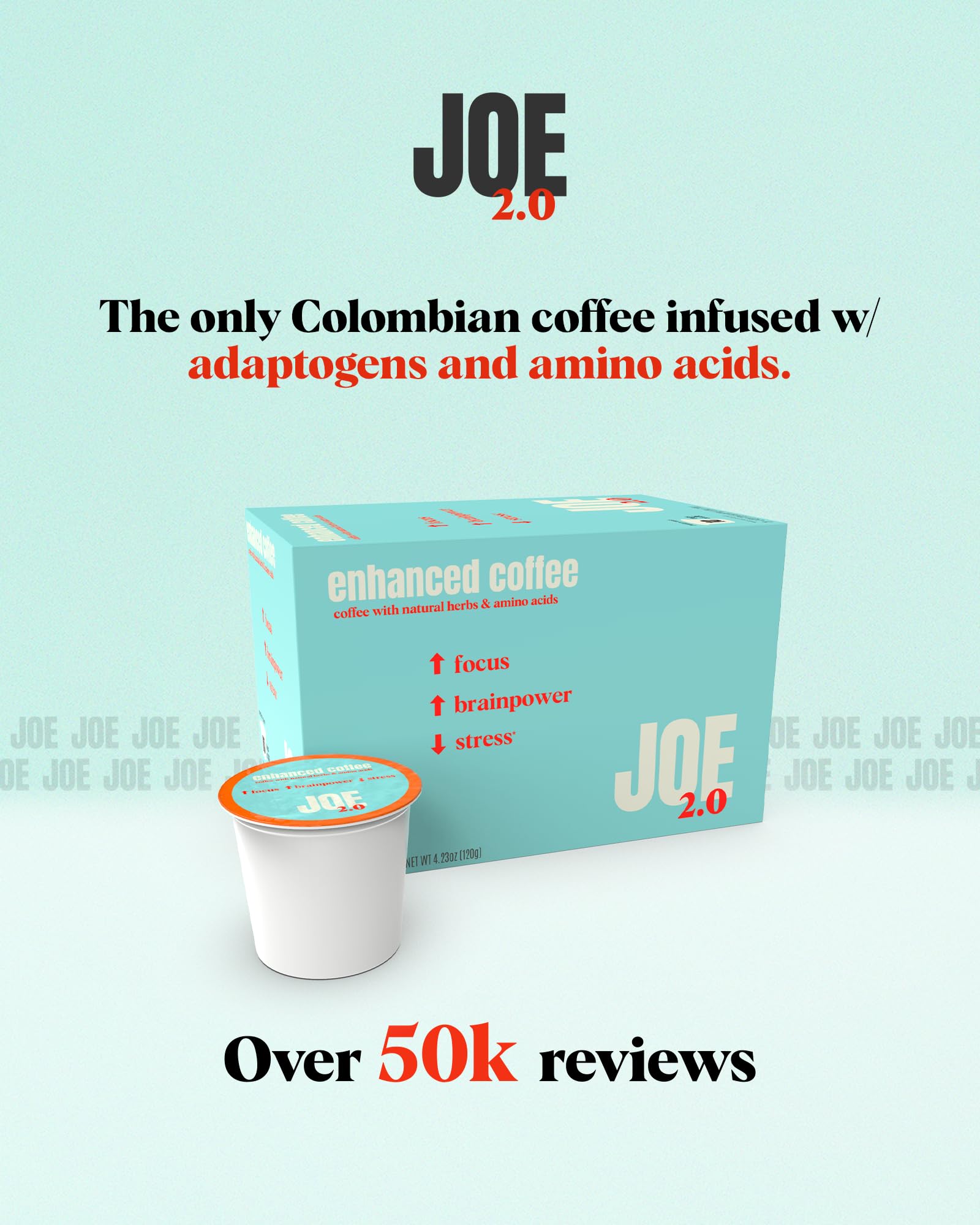 Joe 2.0 Nootropic Coffee Pods - Organic Medium Roast with Lion’s Mane, Ashwagandha, L-Tyrosine & L-Theanine | Focus, Brainpower & Stress Support |