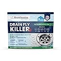 Drain Fly Killer Powder - Eliminates Drain Flies & Sewer Flies in Drains, Sinks, Showers - Fast-Acting Treatment - Septic Safe & Made in USA