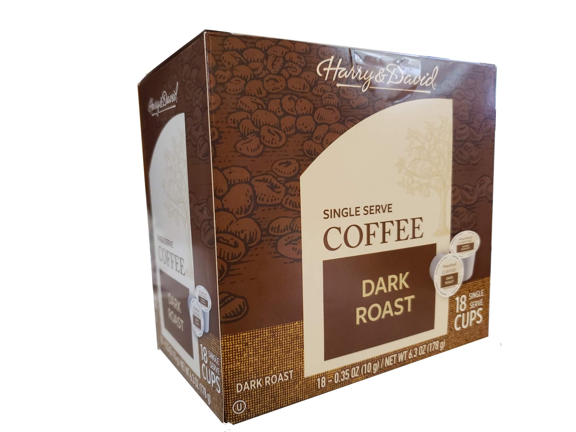 Harry & David Coffee Single Serve Cups for Keurig K-Cups Brewers 18 Count (Dark Roast)