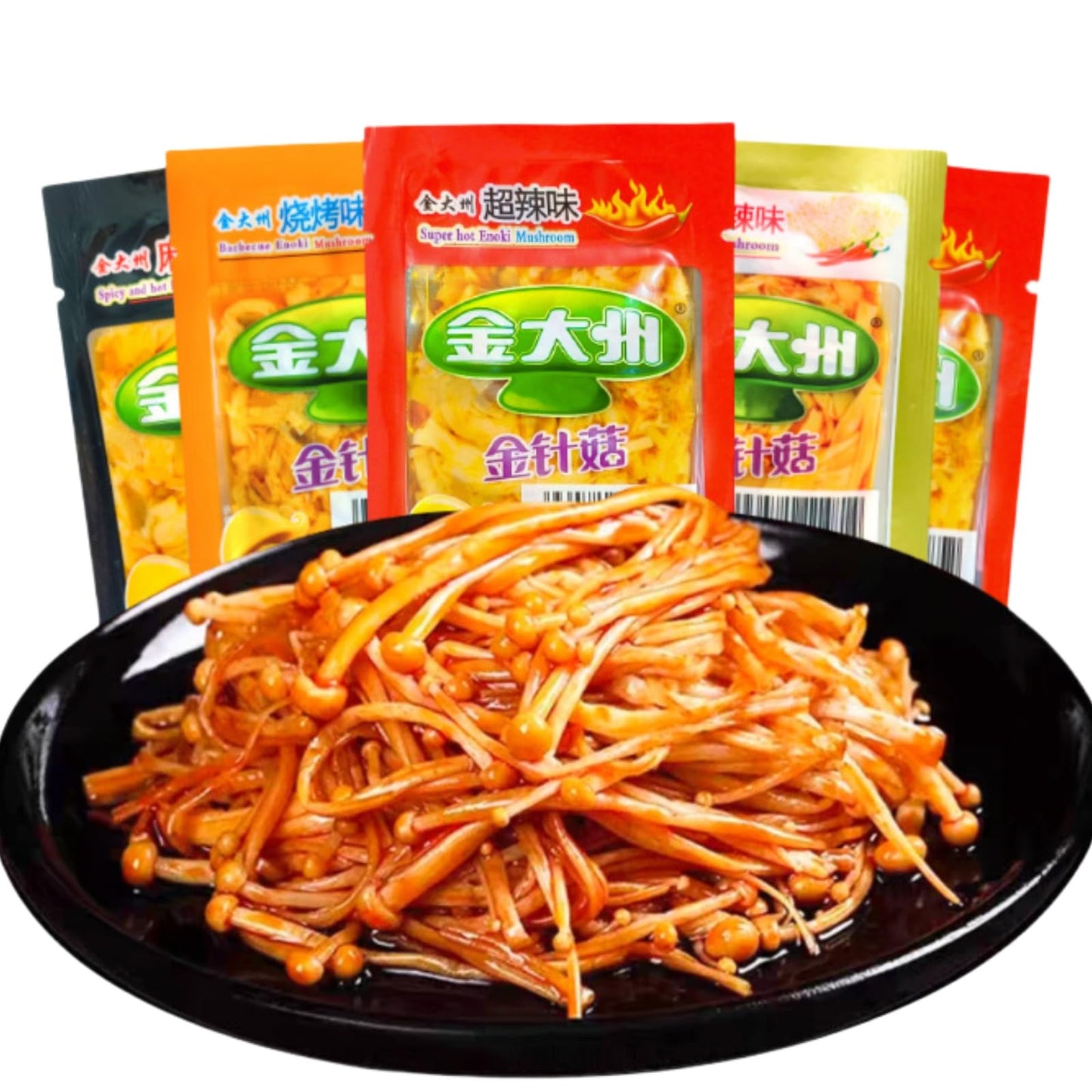 Chinese Specialties Spicy Red Oil Enoki Mushroom, Pickled Vegetables, Latiao Spicy Strips, Chili Sauce Pickle, Crispy Mushroom, Snack Relish Gift