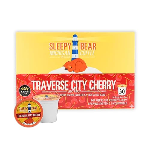 Sleepy Bear Coffee Pods Medium Roast Arabica Rich Flavor Michigan-Made Smooth & Sweet No Sugar Added 30ct Pods Compatible with Single-Serve Brewers