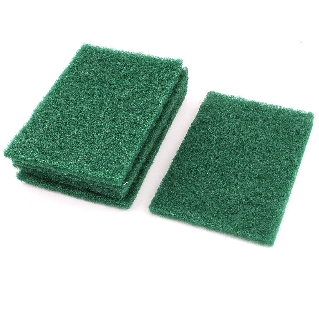uxcell Sponge Kitchen Bowl Dish Wash Clean Scrub Cleaning Pads 5pcs Green