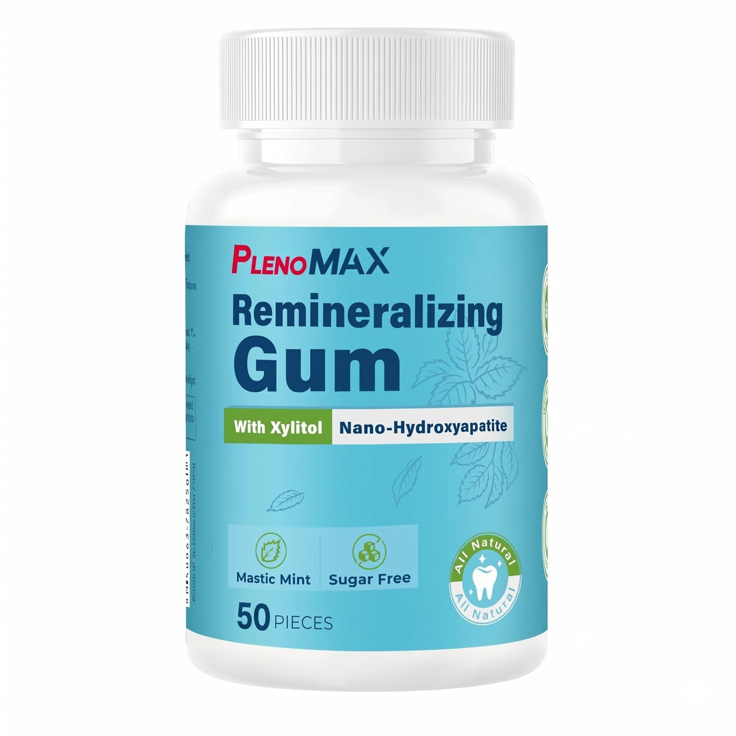 Remineralizing Chewing Gum - Nano Hydroxyapatite Gum with Xylitol for Oral Care, Teeth Remineralization & Fresh Breath | Sugar-Free, Mint Flavor