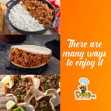 Dele Food Ready to Heat Shredded Beef - Authentic Venezuelan Recipe Made in USA, Fully Cooked Shredded Beef with Sauce, Precooked Meat for Tacos