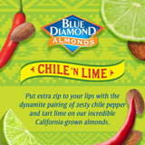 Blue Diamond Almond Chile n' Lime Flavored Tangy Snack Nuts, Non-GMO, Kosher, No Gluten Ingredients or Artificial Flavors, Great Size for On-The-Go