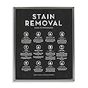 Stupell Industries 'Various Stain Removal Procedures Laundry Diagram Chart ', Floating Frame Canvas Art, Gray, 17 x 21 Inches, Easy to Hang