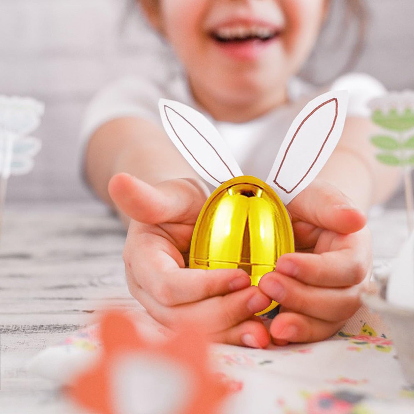 REJODA 36Pcs Gold Easter Eggs, 2.3" Metallic Plastic Empty Eggs Fillable for Easter Hunt Supplies, Basket Stuffers, Toys Filling Treats, Party Favor