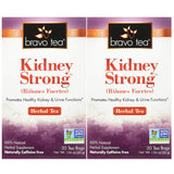 Bravo Tea Kidney Strong Herbal Tea Caffeine Free, 20 Tea Bags, 2 Count