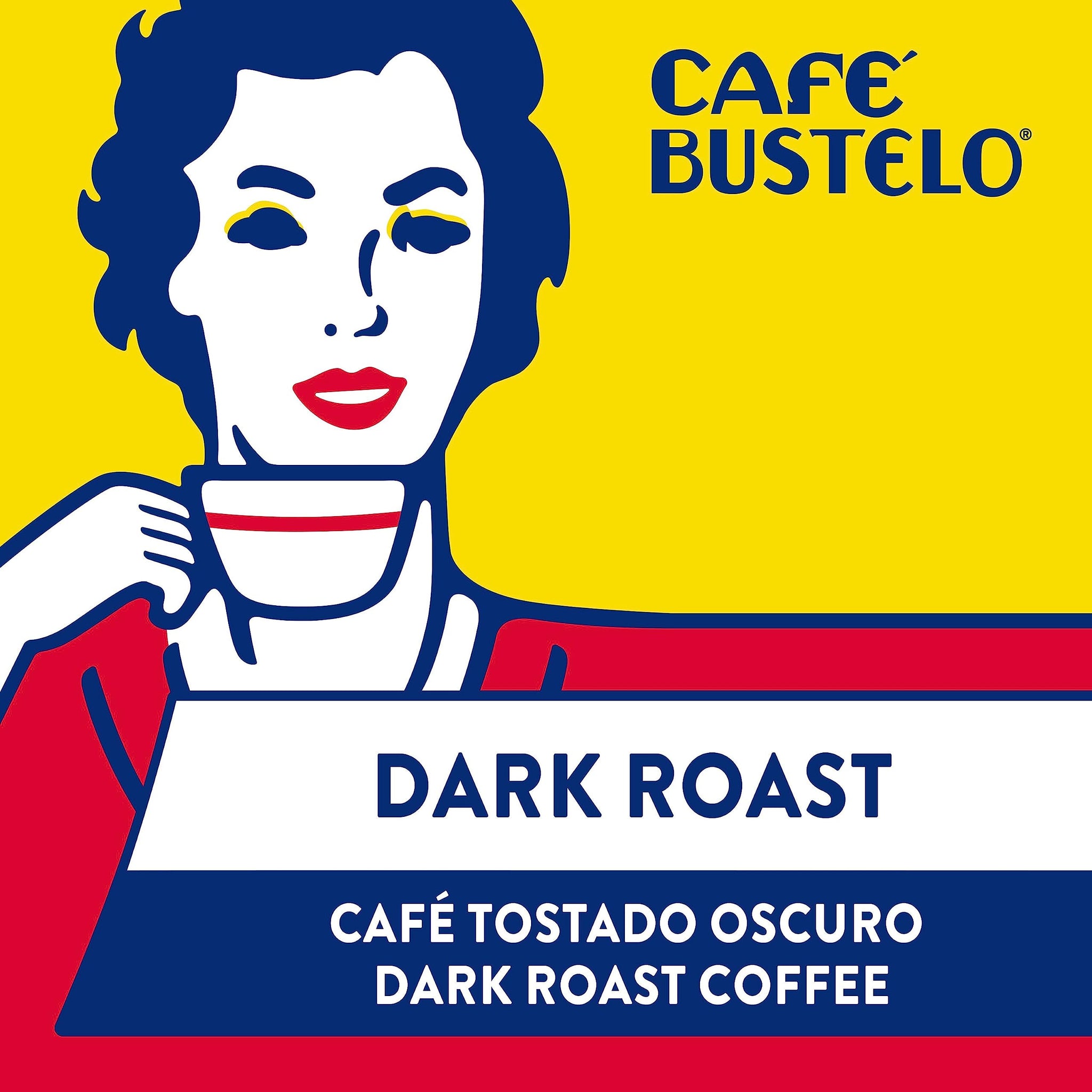 Café Bustelo Espresso Dark Roast Ground Coffee Brick, 16 Ounces (Pack of 1)