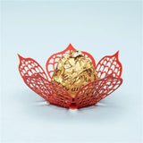 chocolate bar wrappers 100pcs Leaf Candy Bar Wedding Favor Chocolate Party Box Decoration Supplies(Red)