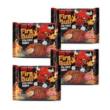 [Fire Bull Ramen] Intense Spicy Stir-Fried Ramen | Authentic Korean Heat Meets Flavorful Delight | Thick, Chewy Noodles | Quick & Easy Meal (4