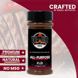 10-42 All-Purpose BBQ Rub Seasoning NO MSG, 0 Calorie | Premium Edition, All Natural Dry Meat Rubs for Chicken, Turkey, Pork, Beef, Steak, Ribs