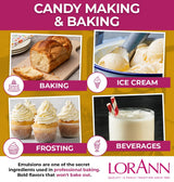 LorAnn Butter Vanilla Bakery Emulsion, 4 oz - Intense Butter Vanilla Flavor Extract for Baking, Cookies, Frosting, Ice Cream, Smoothies and Beverage