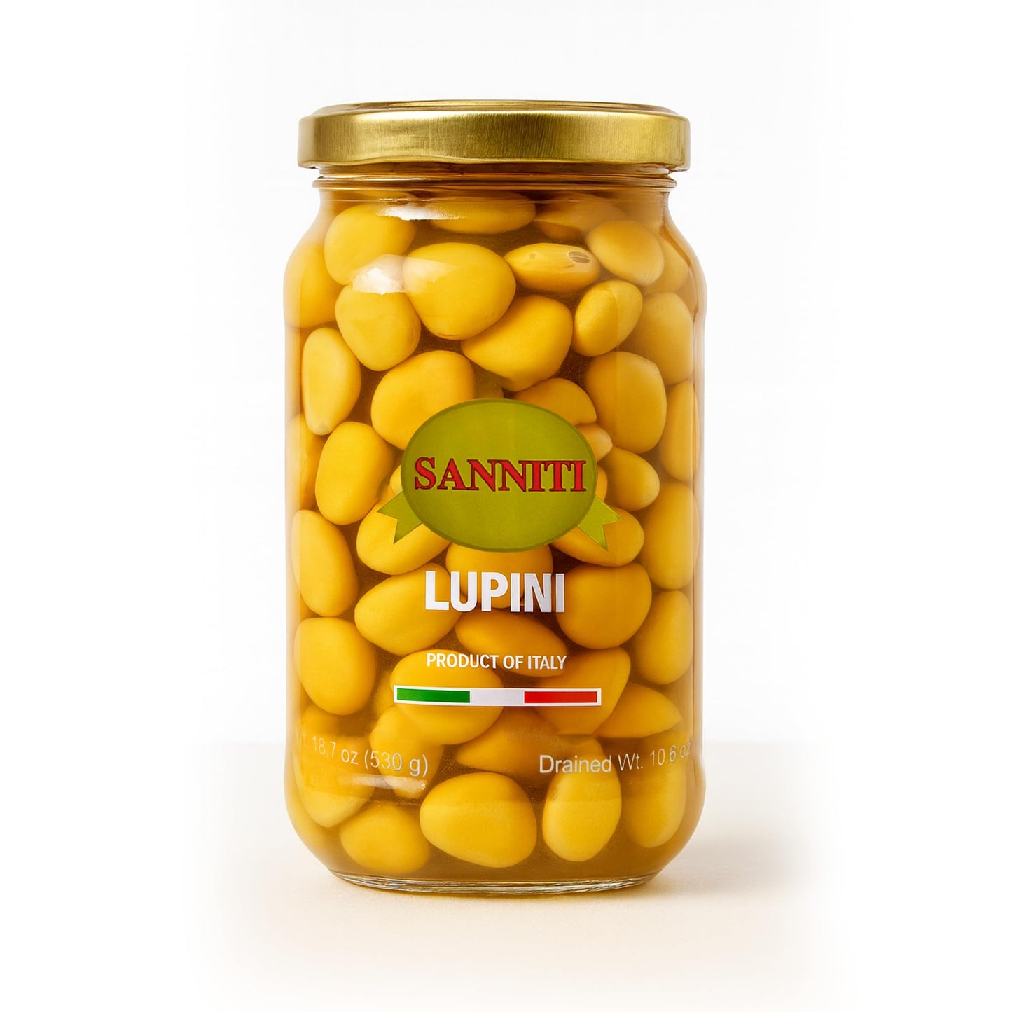 Sanniti Italian Lupini Beans Jar, 18.7 oz (Pack of 2)