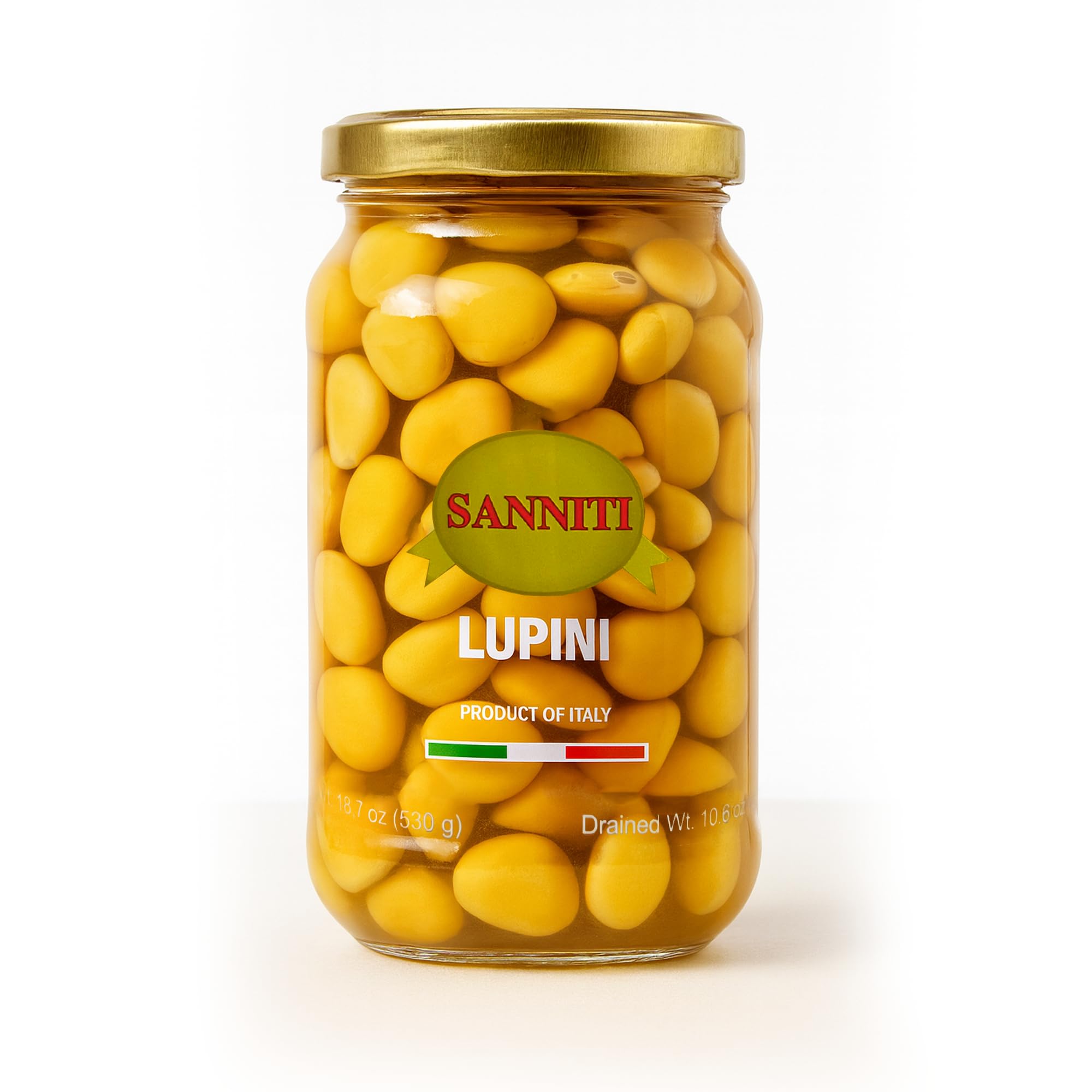 Sanniti Italian Lupini Beans Jar, 18.7 oz (Pack of 2)