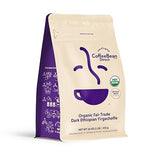 Coffee Bean Direct Organic Fair Trade Dark Ethiopian Yirgacheffe, Whole Bean Coffee, Arabica Coffee Dark Roast, 1 Pound Bag (Pack of 1)