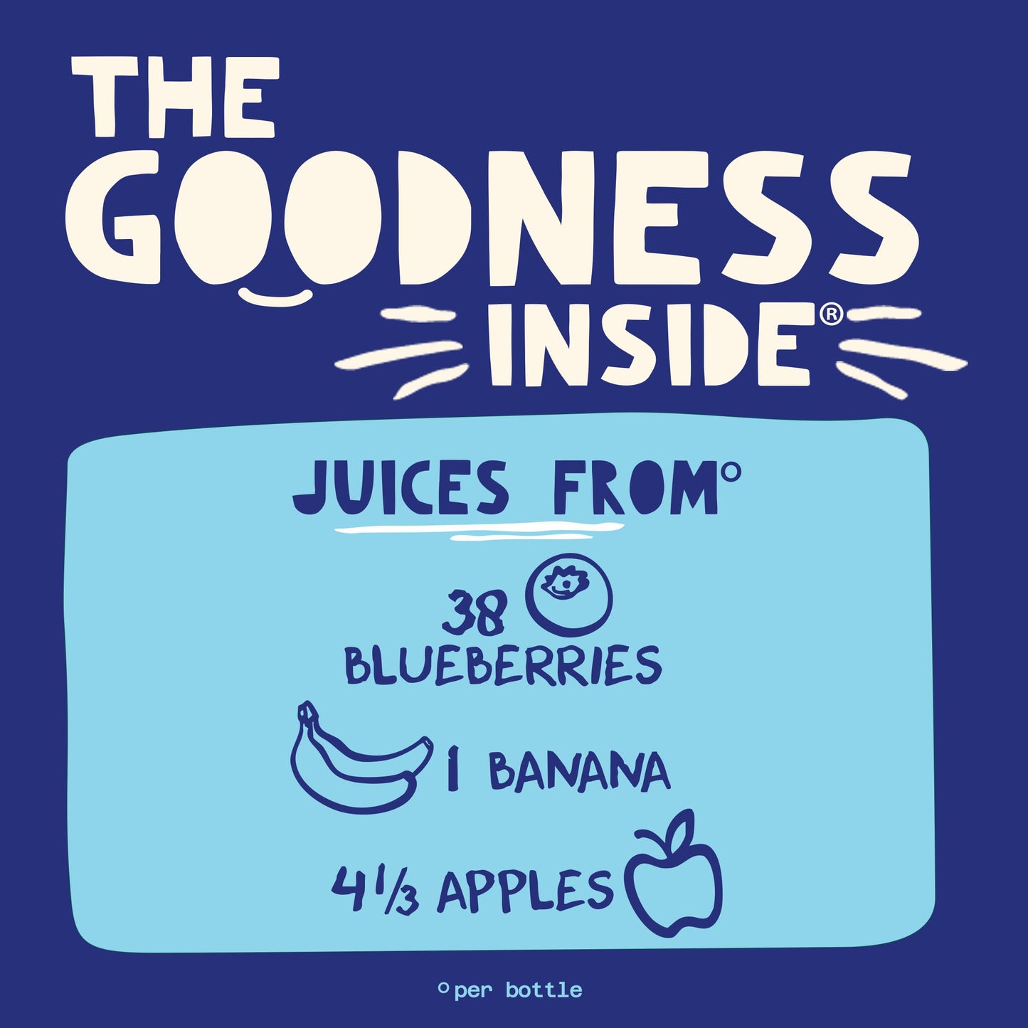 Naked Boosted Smoothie Blue Machine, 15.2 fl oz Bottle - Real Fruit Juice Smoothie with Fiber, Excellent Source of Vitamin C and Vitamin E for Immune