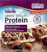 Milleville Greek Yogurt 10g Protein Chewy Bars (Mixed Berry)