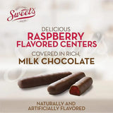 Sweet Candy Company Milk Chocolate Fruit Flavored Sticks - Gourmet Chocolate Covered Sticks, Orange and Raspberry, Gift Idea for Holidays, Gluten